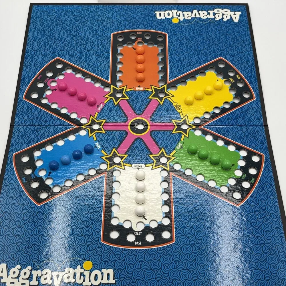 Aggravation The Classic Marble Race Game Milton Bradley Vintage 1999 Complete